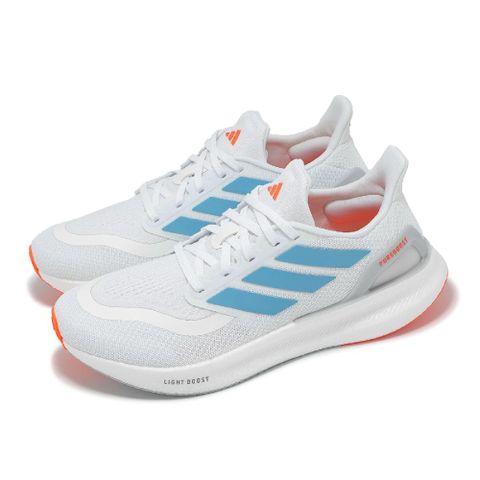 adidas 愛迪達 慢跑鞋 Pureboost 5 男鞋 白 藍 緩衝 輕量 運動鞋 JH6443