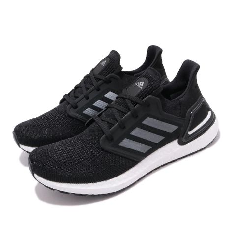 adidas 愛迪達 慢跑鞋 UltraBOOST 20 男鞋 路跑 緩震 透氣 黑 白 EF1043