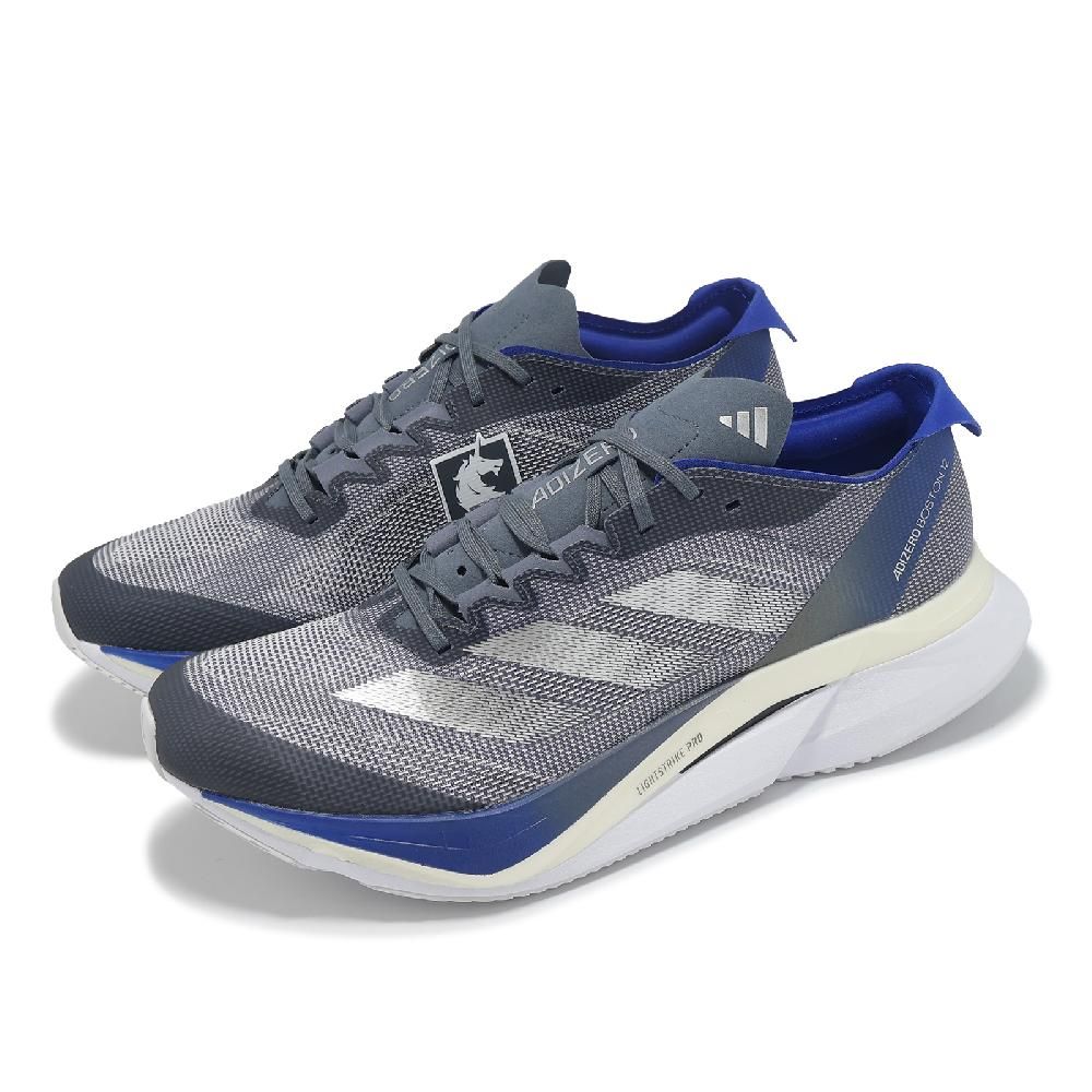 adidas 愛迪達 慢跑鞋 Adizero Boston 12 M 男鞋 灰藍 輕量 碳纖維 馬牌大底 運動鞋 JP7913
