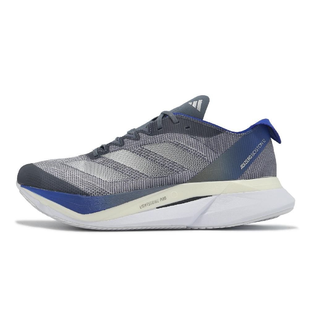 adidas 愛迪達 慢跑鞋 Adizero Boston 12 M 男鞋 灰藍 輕量 碳纖維 馬牌大底 運動鞋 JP7913