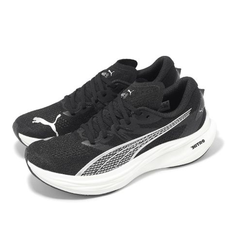 PUMA 彪馬 慢跑鞋 Deviate Nitro 3 男鞋 黑 白 氮氣中底 碳板 輕量 回彈 運動鞋 30970701