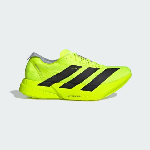 【ADIDAS】ADIZERO ADIOS PRO 4 M 跑步鞋 男鞋 螢光黃 黑 長跑-JR6364