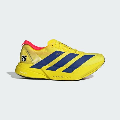 【ADIDAS】ADIZERO ADIOS PRO 4 M 跑步鞋 男鞋 黃藍色 長跑-JR6373