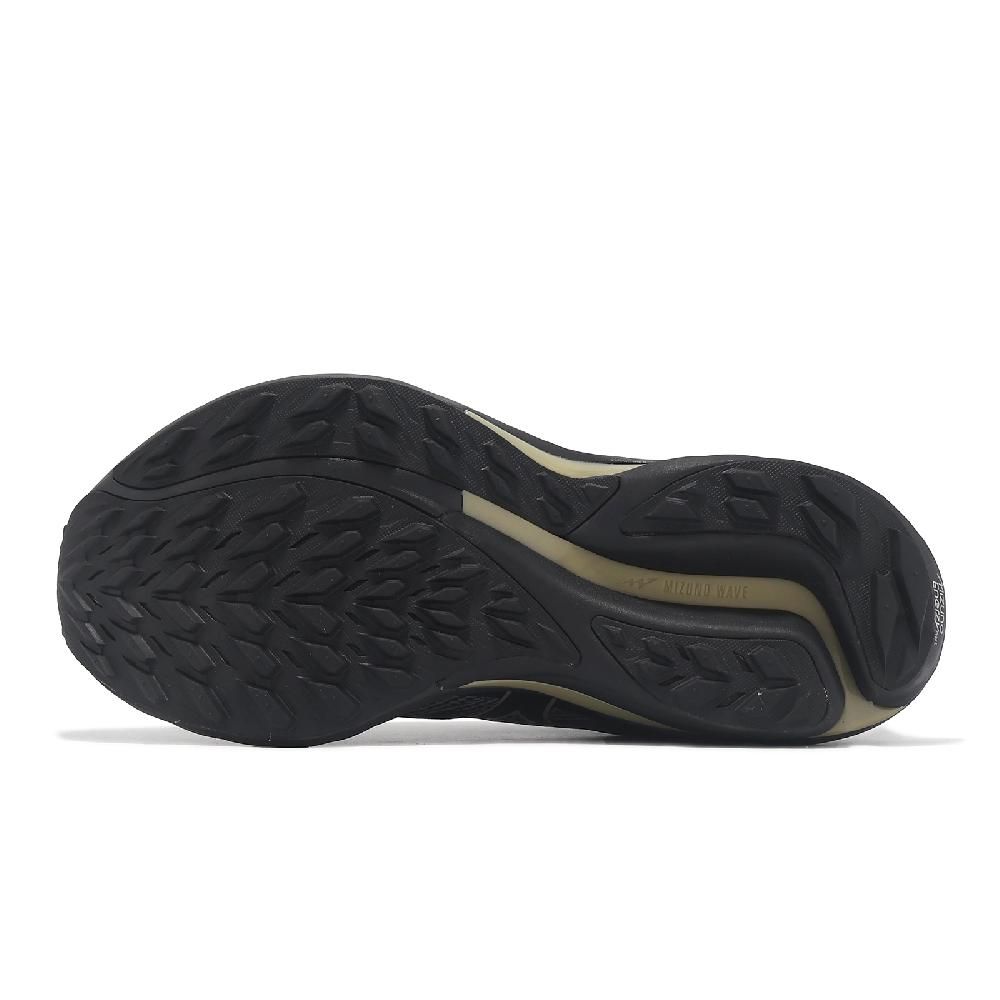 MIZUNO 美津濃 慢跑鞋 Wave Rider GTX 2 2E 男鞋 寬楦 黑 金 防水 波浪片 運動鞋 J1GC2480-01