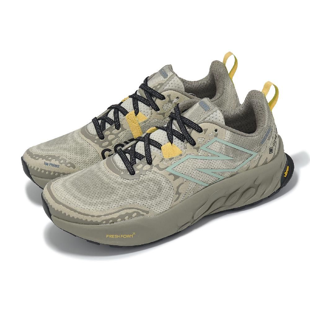 New Balance 紐巴倫 越野跑鞋 Hierro V8 GTX 2E 男鞋 寬楦 卡其 黑 防水 黃金大底 戶外 運動鞋 NB MTHIGF8-2E