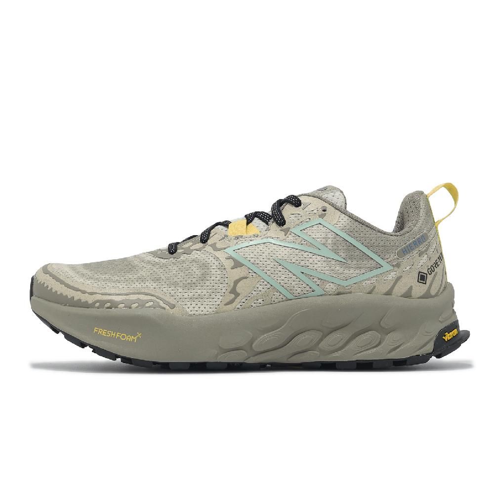 New Balance 紐巴倫 越野跑鞋 Hierro V8 GTX 2E 男鞋 寬楦 卡其 黑 防水 黃金大底 戶外 運動鞋 NB MTHIGF8-2E