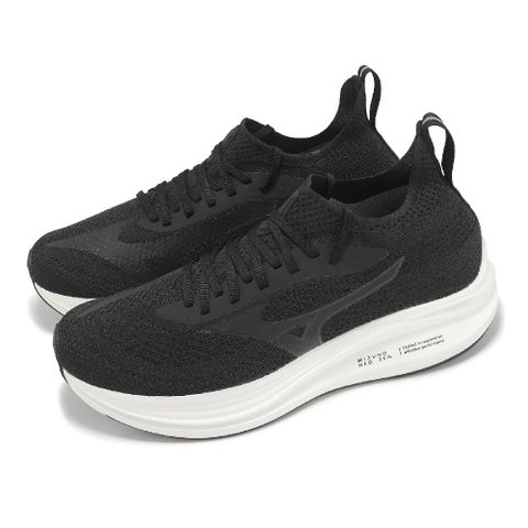 MIZUNO 美津濃 慢跑鞋 Neo Zen 男鞋 黑 白 襪套式 回彈 緩震 運動鞋 J1GC2528-05