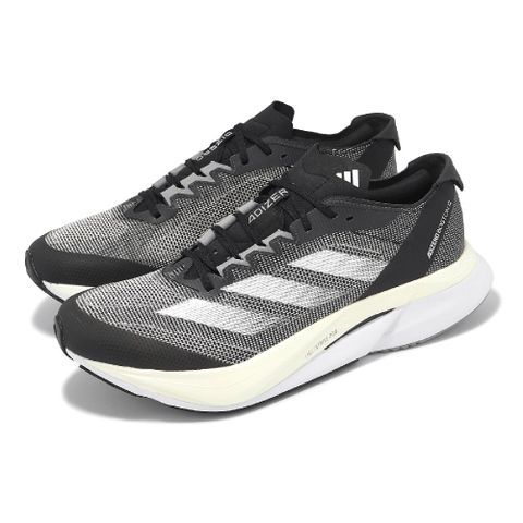 慢跑鞋 Adizero Boston 12 M 男鞋 黑 白 緩衝 碳纖維 長距離 運動鞋 ID4234
