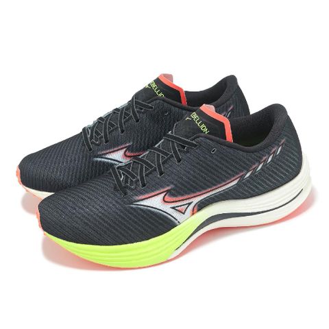 競速跑鞋 Wave Rebellion 男鞋 黑 推進 訓練 運動鞋 美津濃 J1GC2117-01