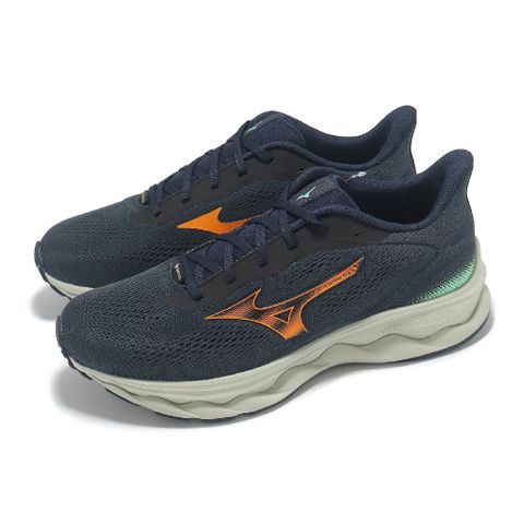 慢跑鞋 Wave Serene 2 GTX 男鞋 藍 橘 防水 緩衝 運動鞋 美津濃 J1GC2560-02