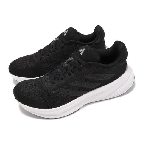 慢跑鞋 Response Super W 女鞋 黑 白 回彈 透氣 路跑 運動鞋 IG1409