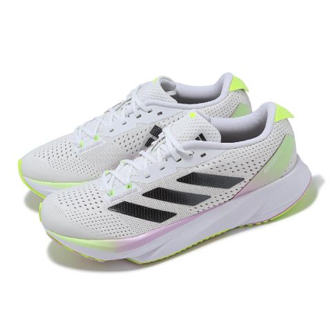慢跑鞋 Adizero SL W 女鞋 白 綠 透氣 緩震 回彈 路跑 運動鞋 IG3345