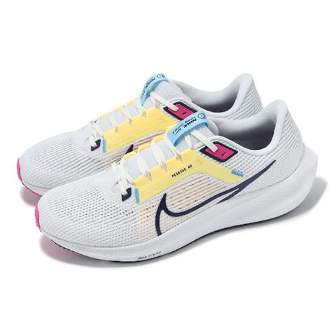 慢跑鞋 Air Zoom Pegasus 40 男鞋 白 藍紫 氣墊 小飛馬 運動鞋 DV3853-105