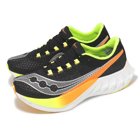 競速跑鞋 Endorphin Pro 4 男鞋 黑 螢光黃 橘 碳板 緩震 訓練 運動鞋 索康尼 S20939343