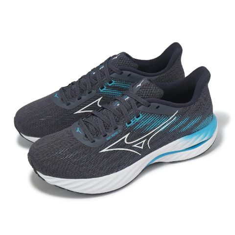慢跑鞋 Wave Inspire 21 超寬楦 男鞋 藍 白 波浪片 支撐 運動鞋 美津濃 J1GC2545-51