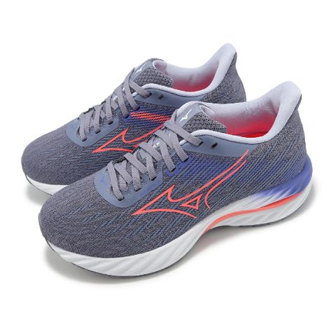 慢跑鞋 Wave Inspire 21 超寬楦 女鞋 灰 紅 緩震 波浪片 運動鞋 美津濃 J1GD2546-71