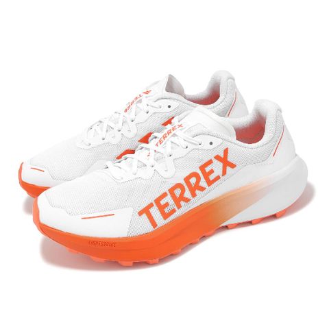 越野跑鞋 Terrex Agravic 3 男鞋 白 橘 戶外 抓地 運動鞋 愛迪達 JI0951