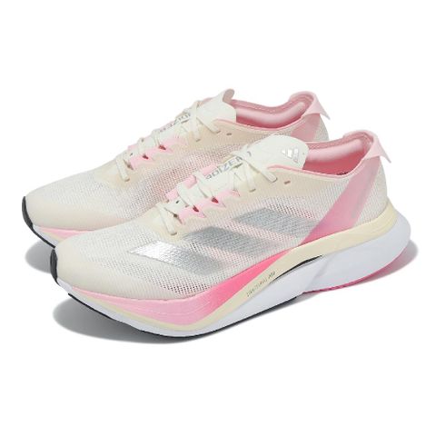 adidas 愛迪達 慢跑鞋 Adizero Boston 12 M 男鞋 女鞋 粉 銀 輕量 碳纖維 運動鞋 JQ8673