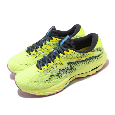 慢跑鞋 Wave Rider 27 男鞋 黃 藍 避震 波浪片 網布 運動鞋 J1GC2303-04