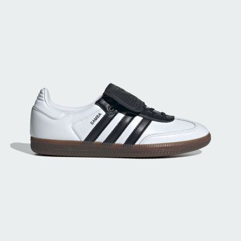 ADIDAS 休閒鞋 SAMBA LT 白黑色 翻鞋舌 復古 德訓鞋 女 JI3199