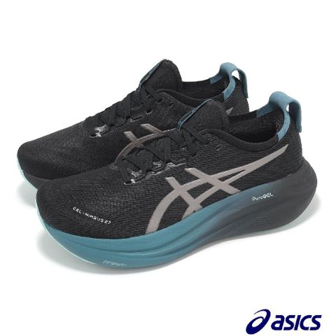 慢跑鞋 GEL-Nimbus 27 Lite-Show CN 男鞋 黑 藍 緩衝 夜光 運動鞋 1011C093001
