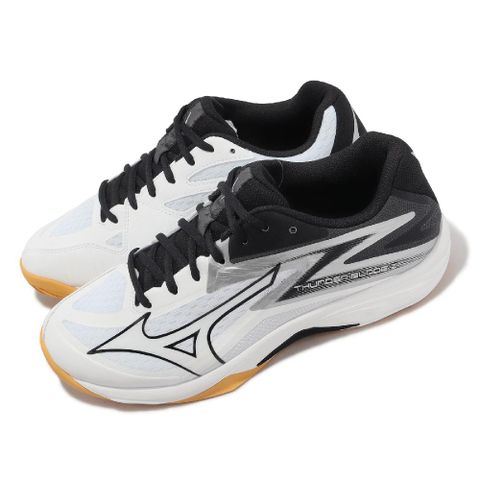 MIZUNO 美津濃 排球鞋 Thunder Blade Z 男鞋 白 黑 室內運動 羽桌球 入門款 V1GA2370-51