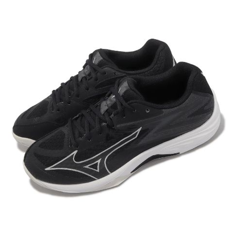 MIZUNO 美津濃 排球鞋 Thunder Blade Z 男鞋 黑 白 室內運動 羽桌球 入門款 V1GA2370-52