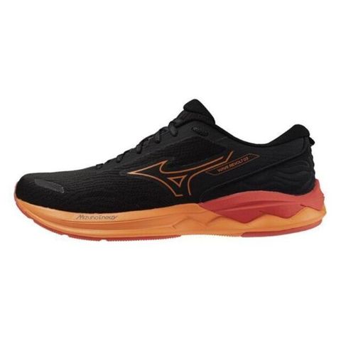 MIZUNO 美津濃 Wave Revolt 3 [J1GC248101] 男 慢跑鞋 運動 休閒 一般型 路跑 緩震 黑橘