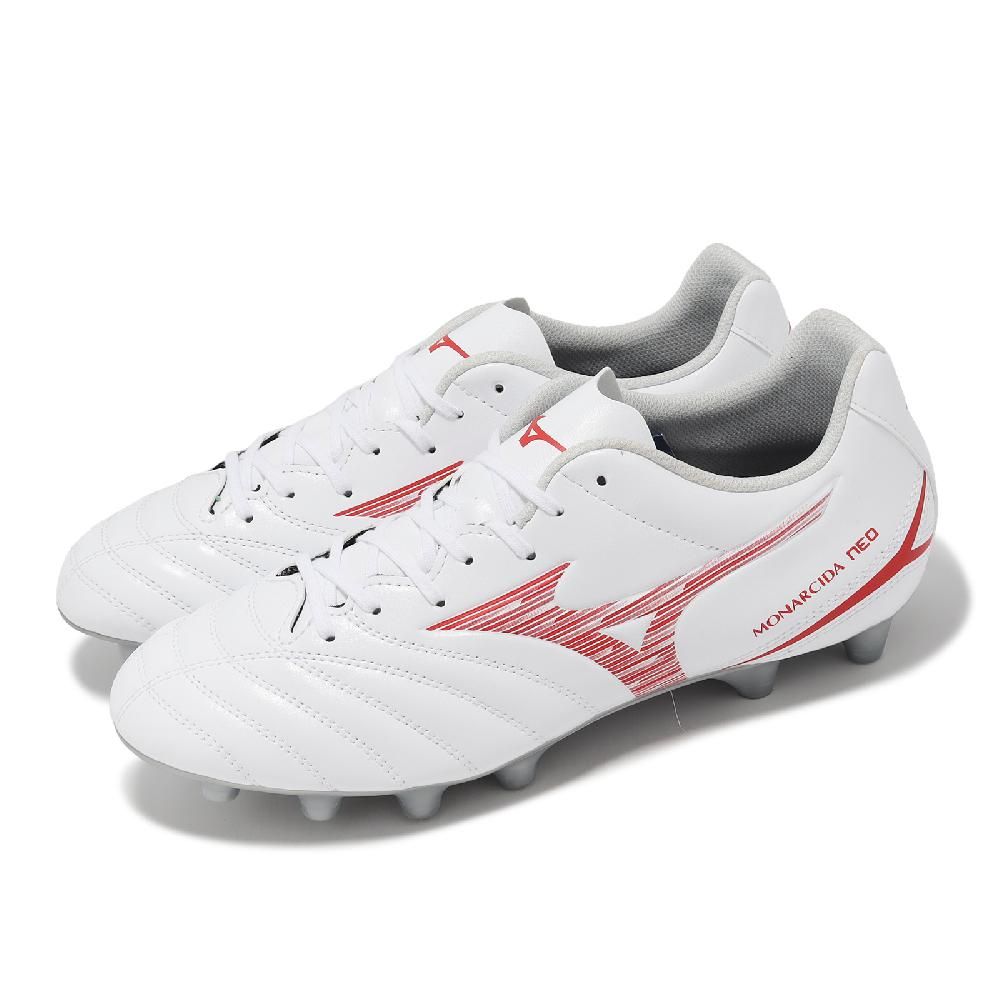 MIZUNO 美津濃   足球鞋 Monarcida Neo III Select Wide 男鞋 寬楦 白 人工草皮 P1GA2425-60