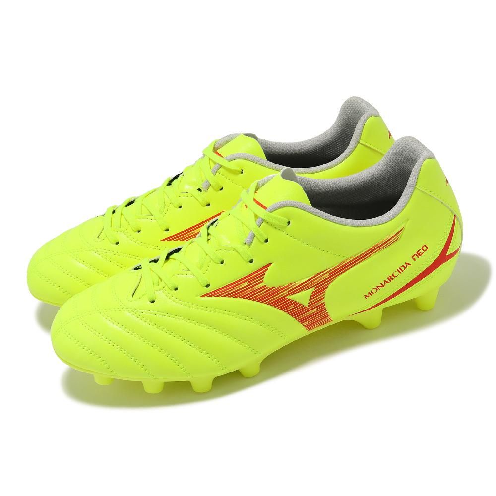 MIZUNO 美津濃   足球鞋 Monarcida Neo III Select Wide 男鞋 寬楦 黃 人工草皮 P1GA2425-45