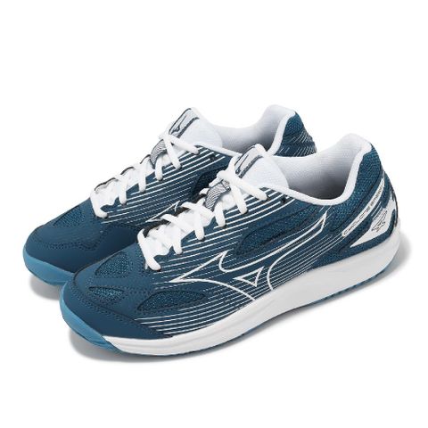 MIZUNO 美津濃 排球鞋 Cyclone Speed 4 藍 男鞋 女鞋 羽桌球 室內運動 入門款 V1GA2380-22