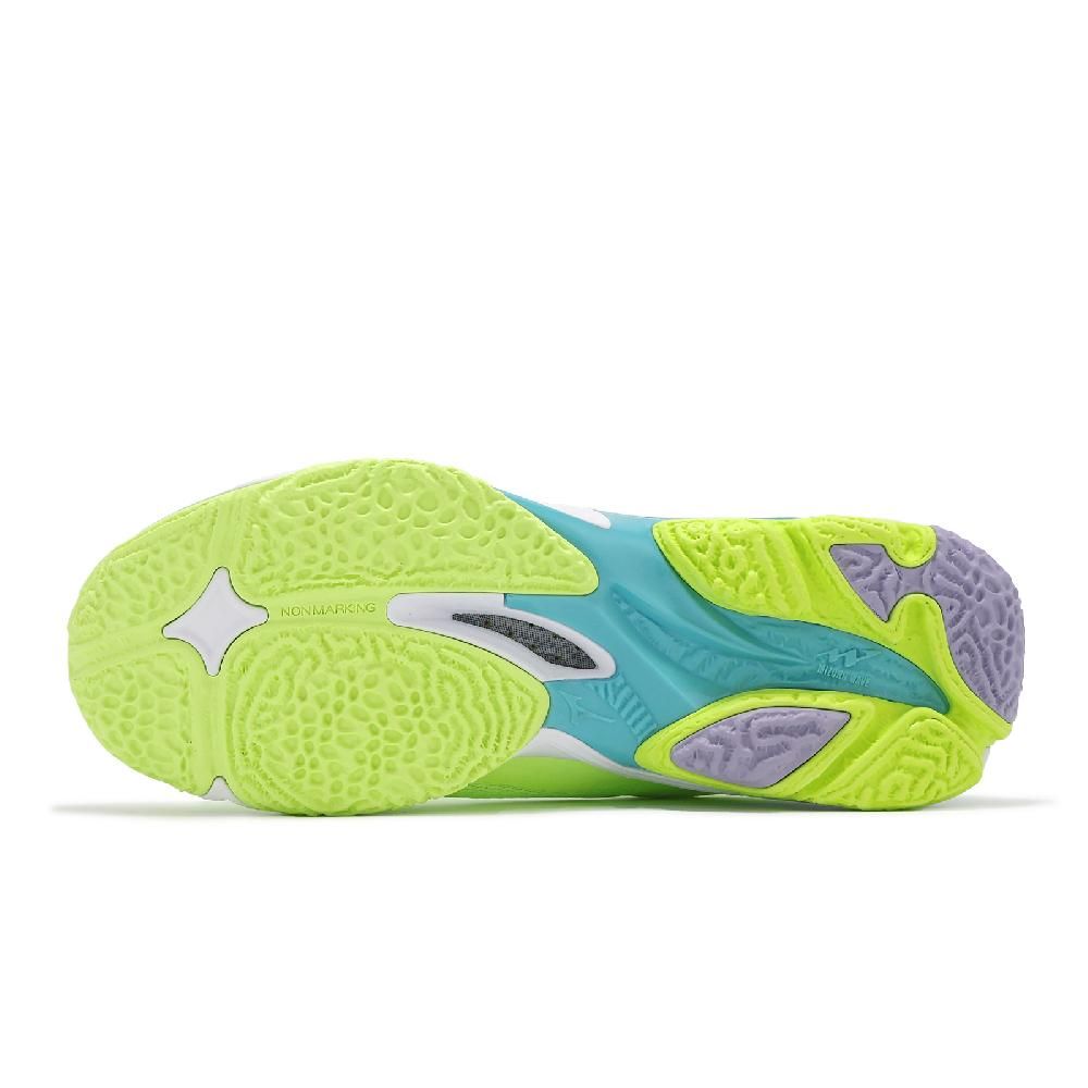 MIZUNO 美津濃排球鞋Wave Lightning Z8 Mid 男鞋螢光綠藍中筒 MIZUNO 美津濃排球鞋Wave Lightning Z8 Mid 男鞋螢光綠藍中筒