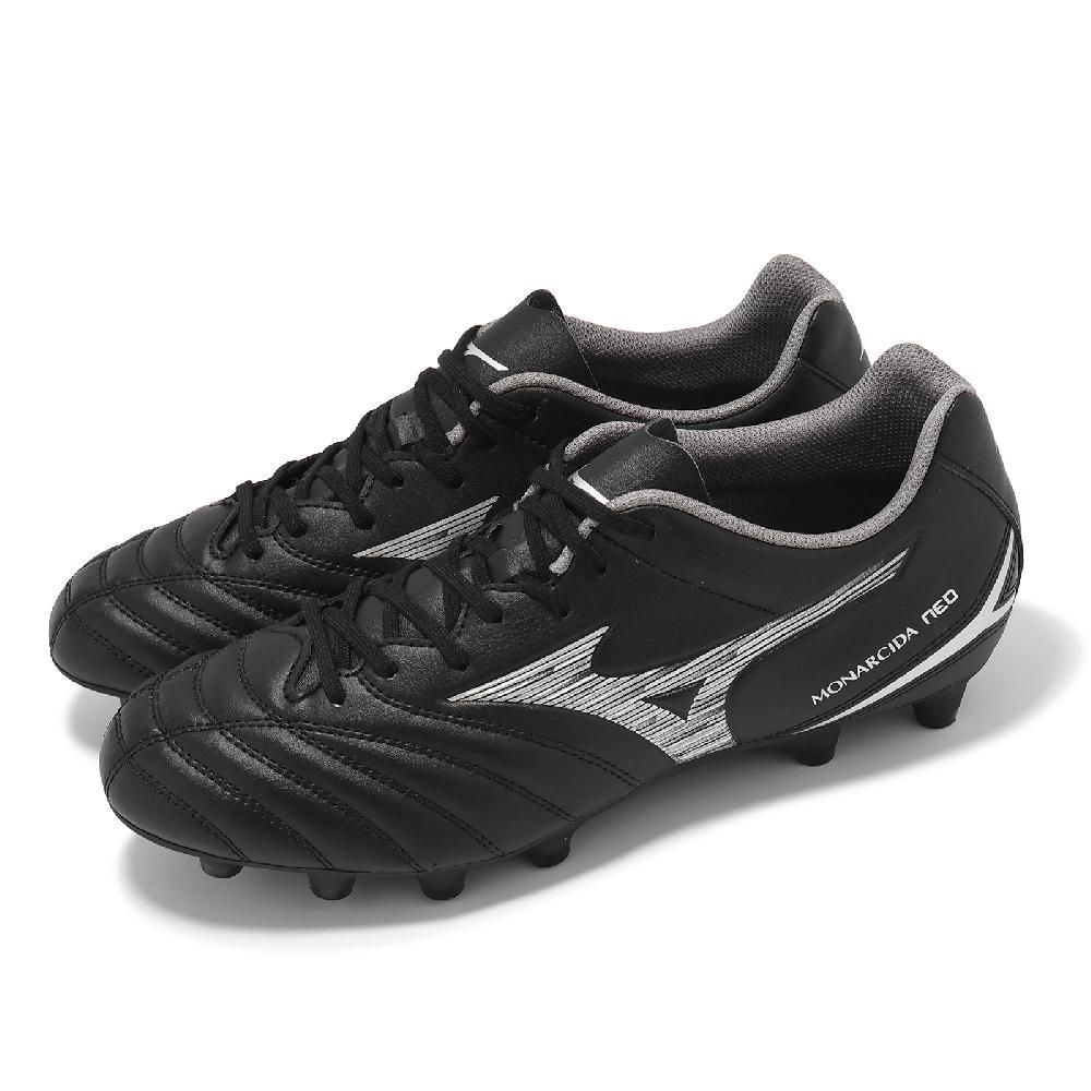 MIZUNO 美津濃   足球鞋 Monarcida Neo III Select 男鞋 寬楦 黑白 人工草皮 運動鞋 P1GA2425-03