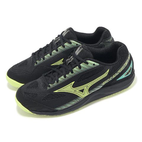 MIZUNO 美津濃 羽球鞋 Sky Blaster 3 男鞋 寬楦 黑 黃 抓地 室內運動 羽排鞋 71GA2345-32