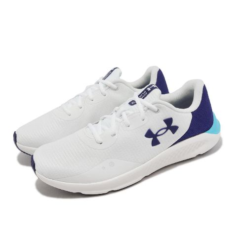 Under Armour 慢跑鞋 Charged Pursuit 3 Tech 男鞋 白 藍 路跑 透氣 運動鞋 UA 3025424103