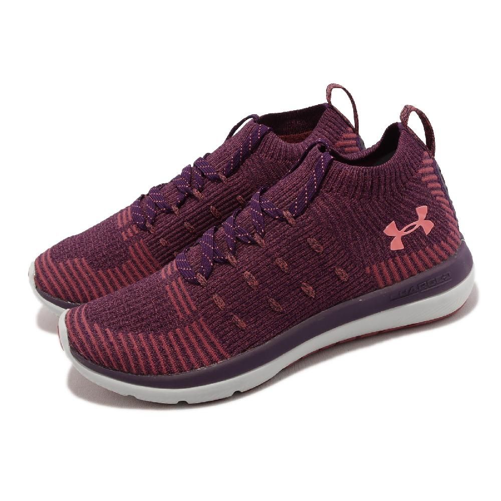 Under Armour  慢跑鞋 Slingflex Rise 女鞋 紫紅 路跑 透氣 針織 緩震 運動鞋 UA 3000096500