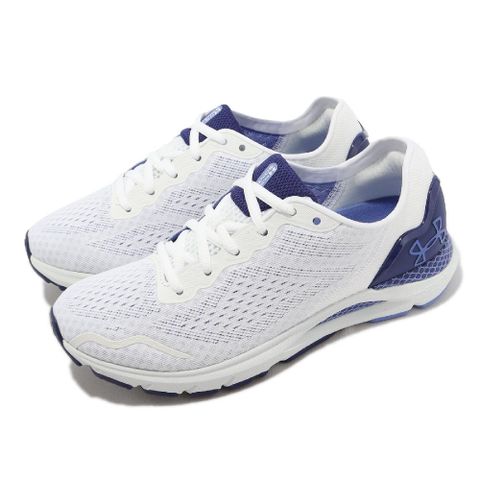 Under Armour 慢跑鞋 HOVR Sonic 6 女鞋 白 藍 緩震 支撐 反光 運動鞋 UA 3026128102