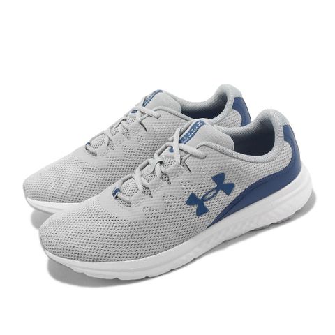 Under Armour 慢跑鞋 Charged Impulse 3 男鞋 灰 藍 緩震 運動鞋 路跑 UA 3025421107