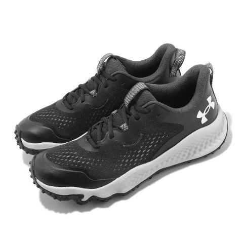 Under Armour 安德瑪 越野跑鞋 Charged Maven Trail 男鞋 黑 灰 緩震 路跑 運動鞋 UA 3026136002