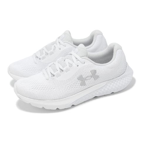 Under Armour 安德瑪 慢跑鞋 W Charged Rogue 4 女鞋 白 灰 網布 回彈 雙密度 運動鞋 UA 3027005100