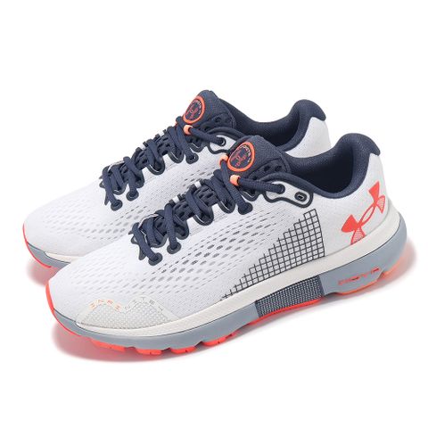 Under Armour 安德瑪 慢跑鞋 HOVR Infinite 4 男鞋 白 灰 橘 輕量 支撐 回彈 運動鞋 UA 3024897105