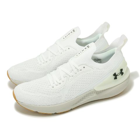 Under Armour 安德瑪 慢跑鞋 Shift 男鞋 白 黑 膠底 針織 緩衝 運動鞋 UA 3027776104