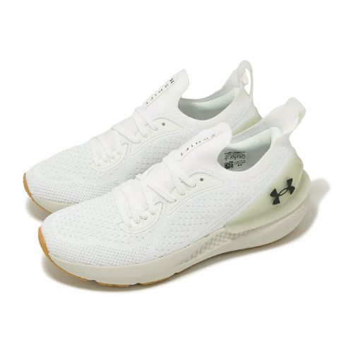 Under Armour 安德瑪 慢跑鞋 W Shift 女鞋 白 黑 膠底 針織 緩衝 運動鞋 UA 3027777104