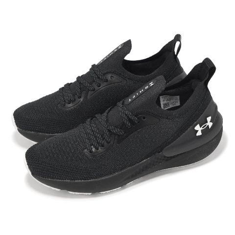 Under Armour 安德瑪 慢跑鞋 W Shift 女鞋 黑 白 針織 緩衝 運動鞋 UA 3027777004