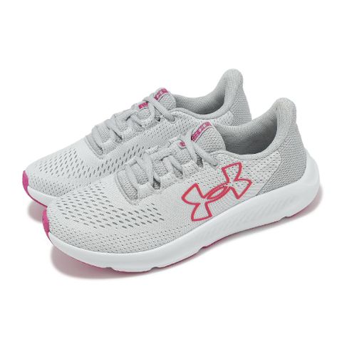 Under Armour Under Armour 安德瑪 慢跑鞋 Charged Pursuit 3 BL 女鞋 灰 粉紅 緩震 透氣 運動鞋 UA 3026523106