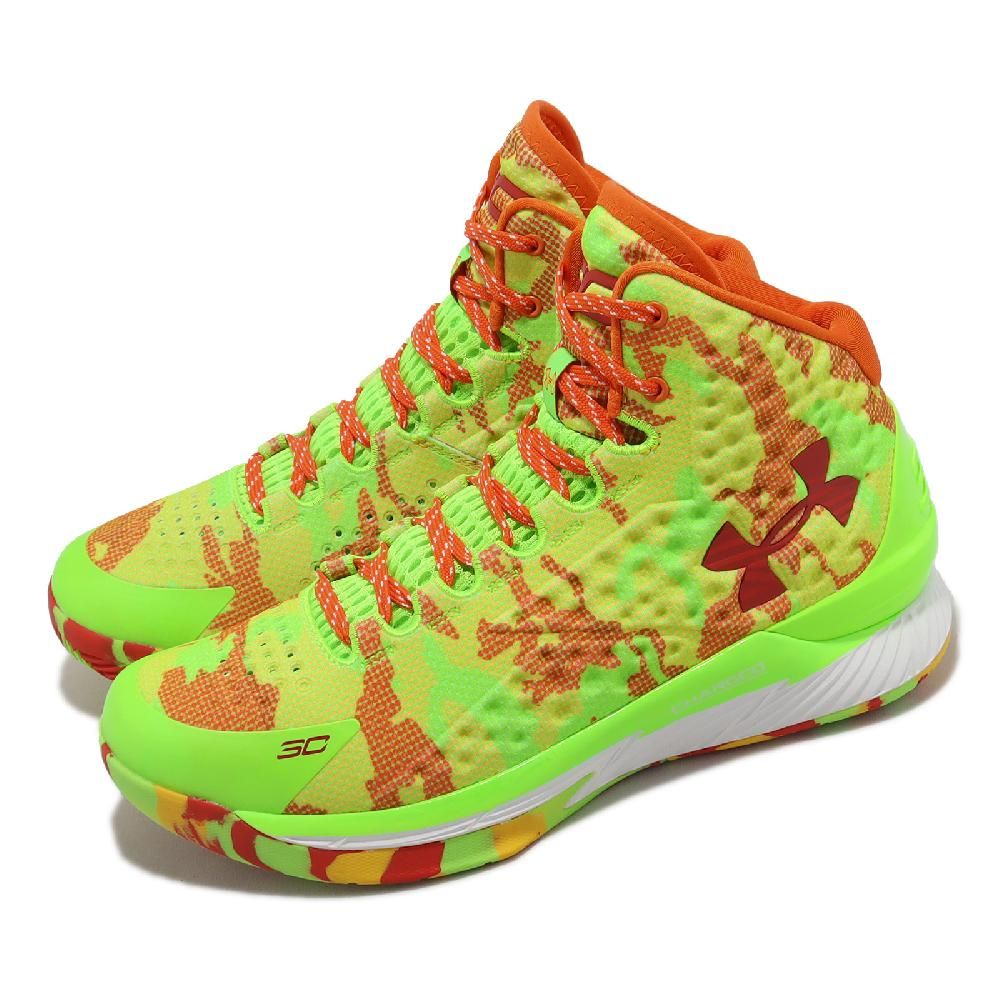 Under Armour  安德瑪 籃球鞋 Curry 1 男鞋 綠 橘 聯名 1代 Sour Patch Kids 軟糖 UA 3026196300