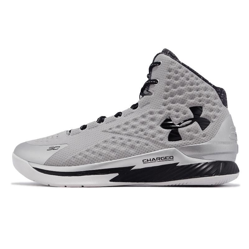 Under Armour 安德瑪籃球鞋Curry 1 BHM 男鞋灰銀運動鞋黑人歷史月UA