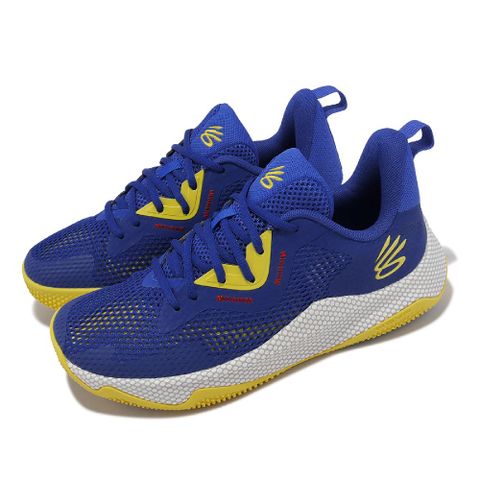 Under Armour 安德瑪 籃球鞋 Curry HOVR Splash 3 男鞋 藍 黃 支撐 緩震 運動鞋 UA 3026899400