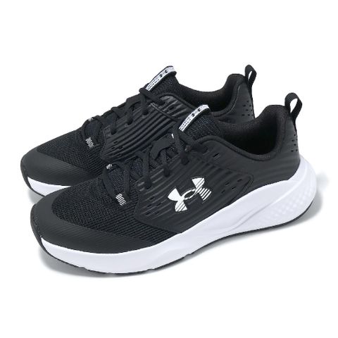 Under Armour 安德瑪 訓練鞋 Charged Commit TR 4 男鞋 黑 白 緩衝 穩定 多功能 運動鞋 UA 3026017004