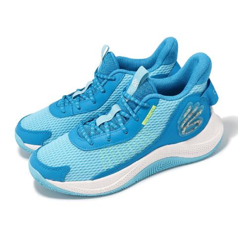 Under Armour 安德瑪 籃球鞋 Curry 3Z7 男鞋 藍 白 Curry 咖哩 子系列 緩衝 高筒 運動鞋 UA 3026622401